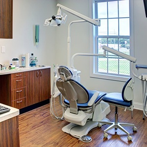 Treatment chair at dental office