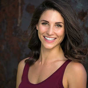 Lady smiles
