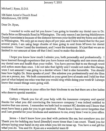 Part 1 testimonial letter from Pam