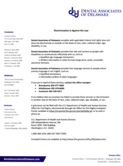 Dentalassociatesofdelaware Notice of Nondiscrimination pdf