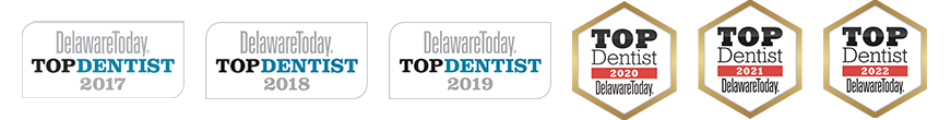 Delaware Today Top Dentist Award 2017 2018 2019 2020 2021 2022