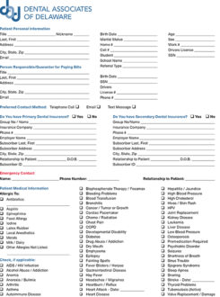 Health History Patient Form