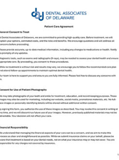 Patient Care Agreement